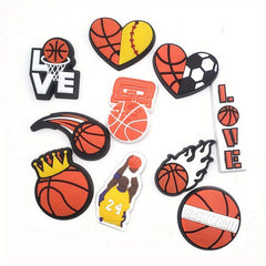 Sports Shoe Charms Soccer Basketball Series Clog Sandal Accessories