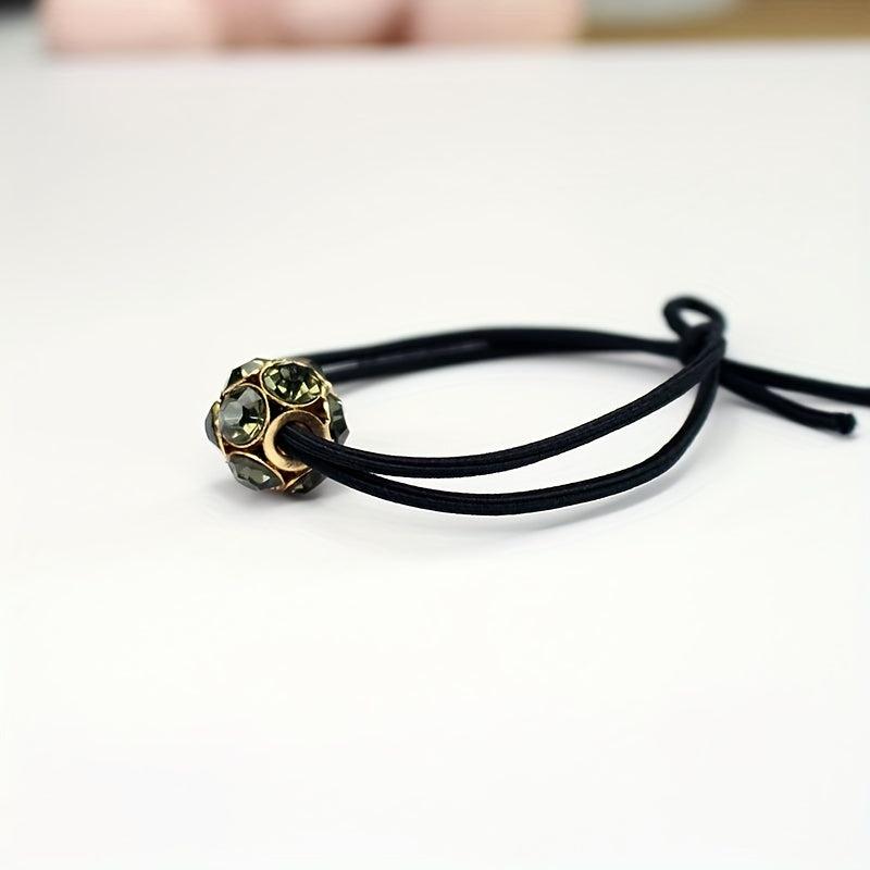 Rhinestone Bead Hair Rope Tie Elastic Hair Accessories