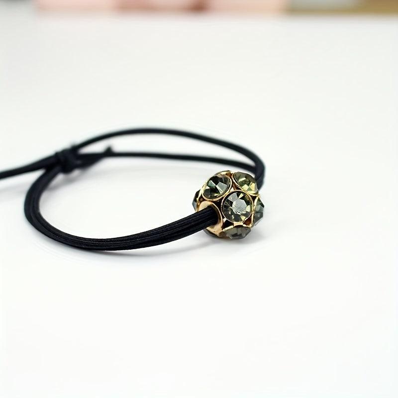 Rhinestone Bead Hair Rope Tie Elastic Hair Accessories