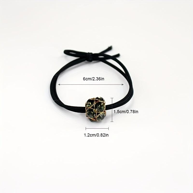 Rhinestone Bead Hair Rope Tie Elastic Hair Accessories