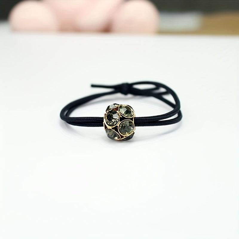Rhinestone Bead Hair Rope Tie Elastic Hair Accessories