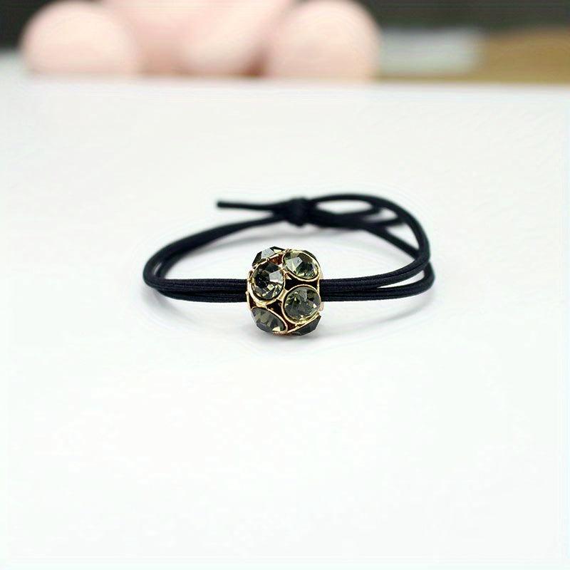 Rhinestone Bead Hair Rope Tie Elastic Hair Accessories