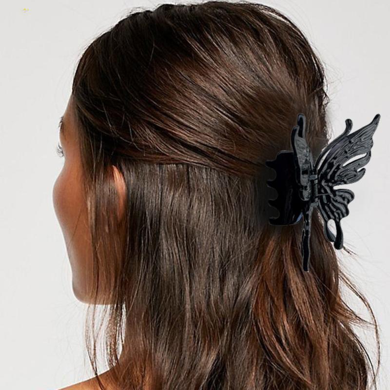 Large Hollow Butterfly Hair Claw Clips Strong Hold Barrettes for Thick Hair