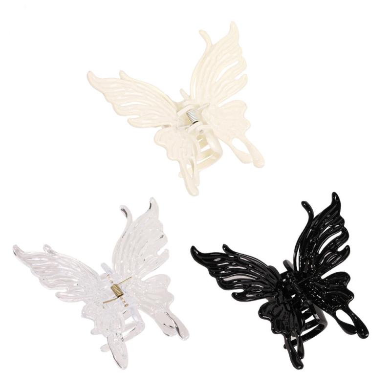Large Hollow Butterfly Hair Claw Clips Strong Hold Barrettes for Thick Hair