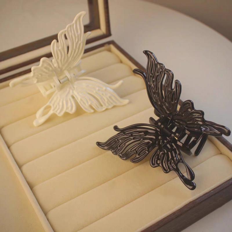 Large Hollow Butterfly Hair Claw Clips Strong Hold Barrettes for Thick Hair