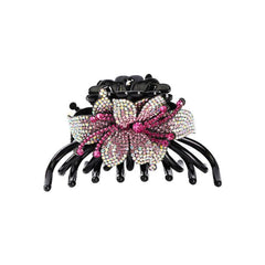 Rhinestone & Flower Hair Claw Vintage Banana Clip Headwear