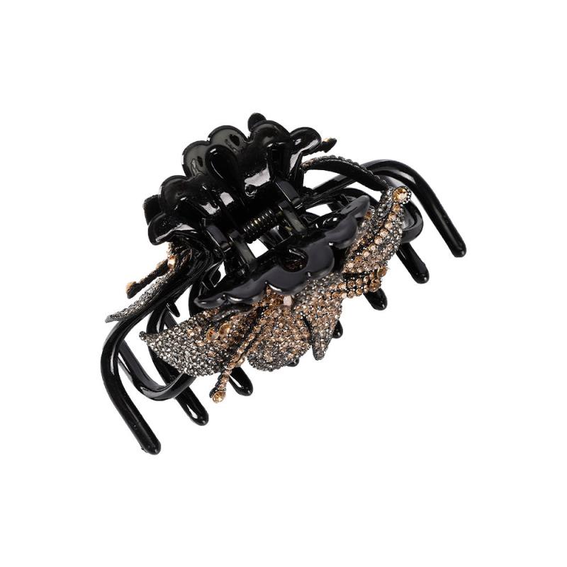 Rhinestone & Flower Hair Claw Vintage Banana Clip Headwear