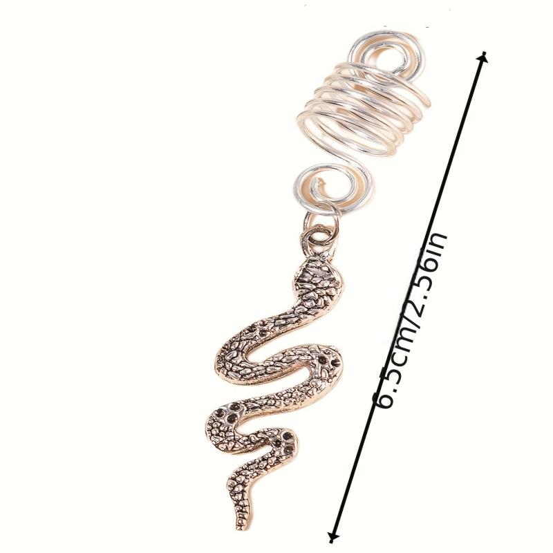 Alloy Spiral Hair Ring Star Leaf Tassel Dreadlock Hair Ring Boho Style Braids