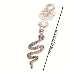 Alloy Spiral Hair Ring Star Leaf Tassel Dreadlock Hair Ring Boho Style Braids