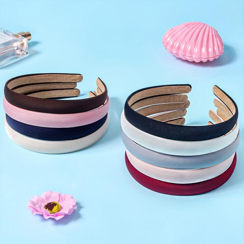 9pcs Fabric Headband Solid Hair Band Style Headdress For Girls Women