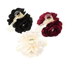 Rose Flower Hair Claw Crab Clips Ponytail Barrette Hairpin Women Girls Accessory