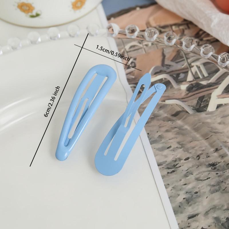 2pcs Hair Snap Clips Pins Barrette Candy Metal Hair Barrettes Women Girls