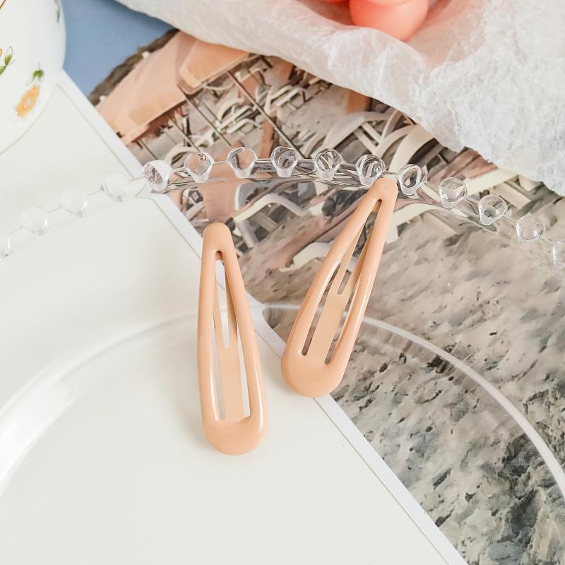 2pcs Hair Snap Clips Pins Barrette Candy Metal Hair Barrettes Women Girls