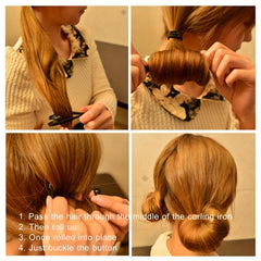 Hair Bun Maker Snap and Roll Bun Hair Tool Curly Hair Styling Tools