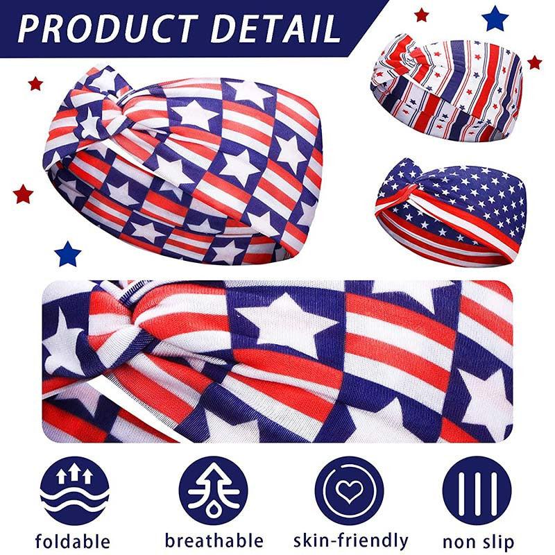 Independence Star Element Headband Vintage Twist Knot Headband