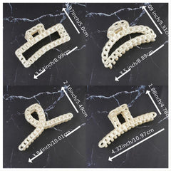 Chain Hair Claw Clip Women's Hair Clip Clear Hair Claws Hair Claw Hair Clip