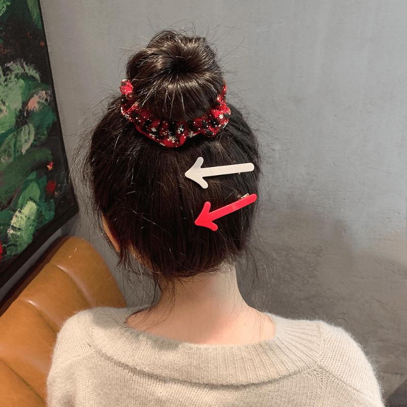 Christmas Plaid Snowflake Pattern Dark Red Hair Ring Headband Ropes Scrunchie
