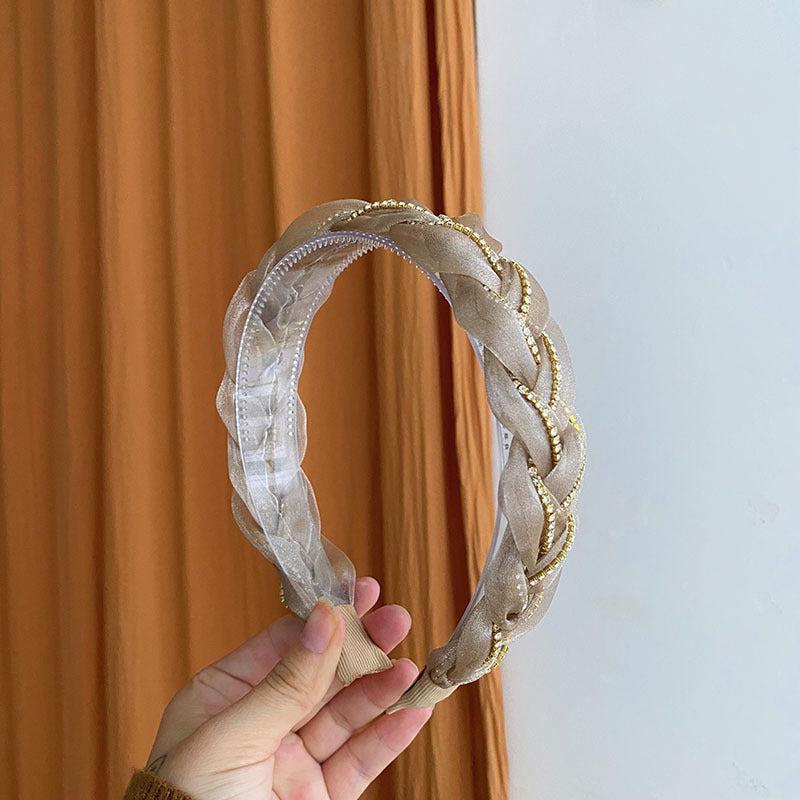 Twist Braid Headband Hair Band Rhinestone Hair Accessory