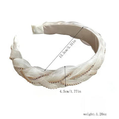Twist Braid Headband Hair Band Rhinestone Hair Accessory
