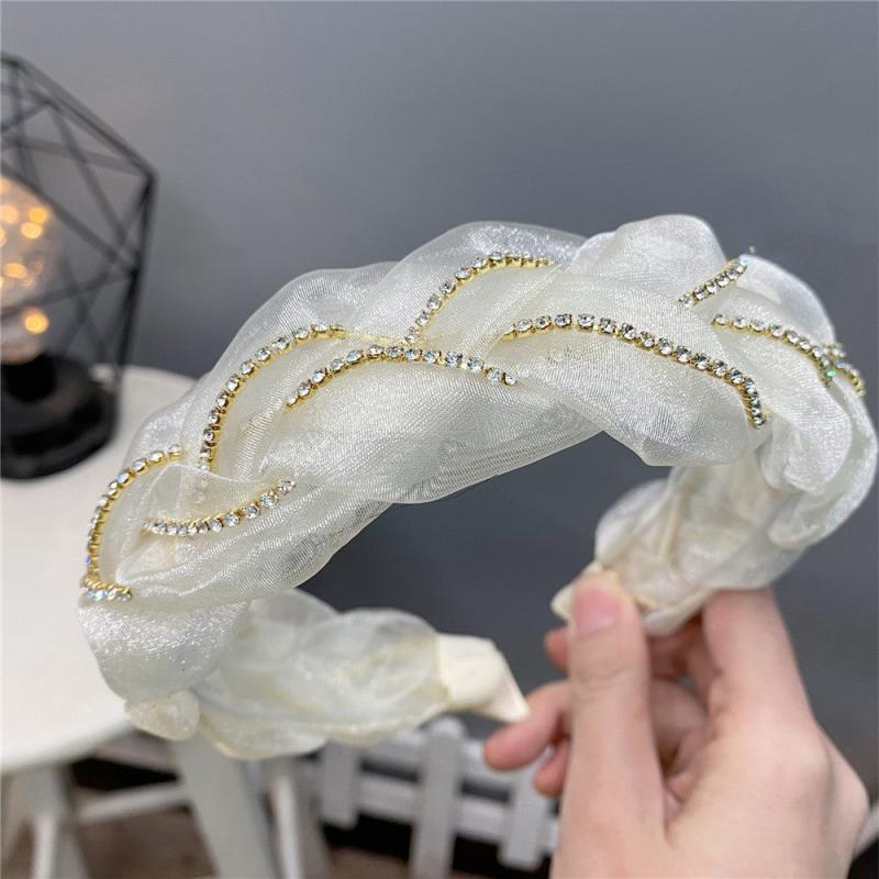 Twist Braid Headband Hair Band Rhinestone Hair Accessory