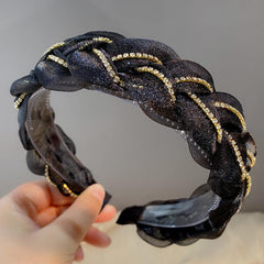 Twist Braid Headband Hair Band Rhinestone Hair Accessory