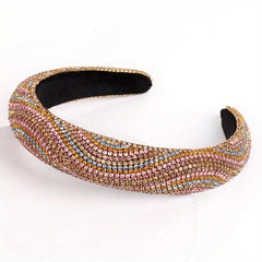Rhinestone Headband Wide Thickened Hair Band Hair Accessories