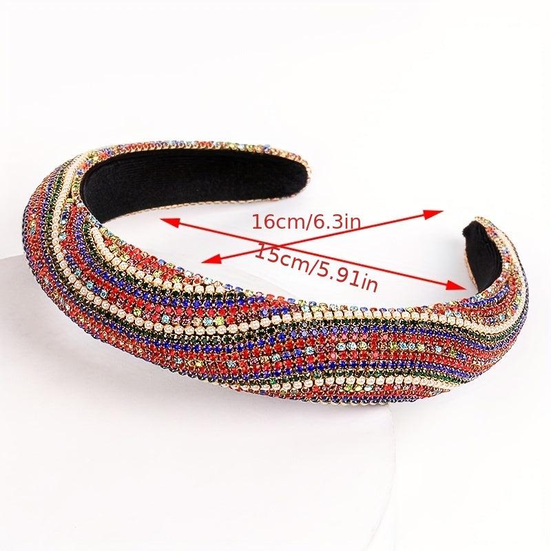 Rhinestone Headband Wide Thickened Hair Band Hair Accessories