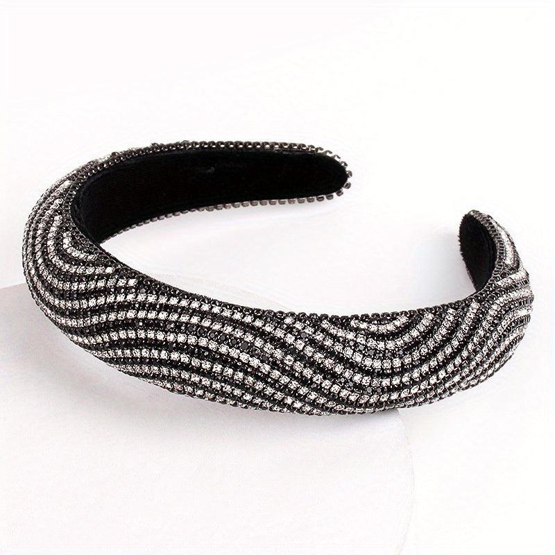 Rhinestone Headband Wide Thickened Hair Band Hair Accessories