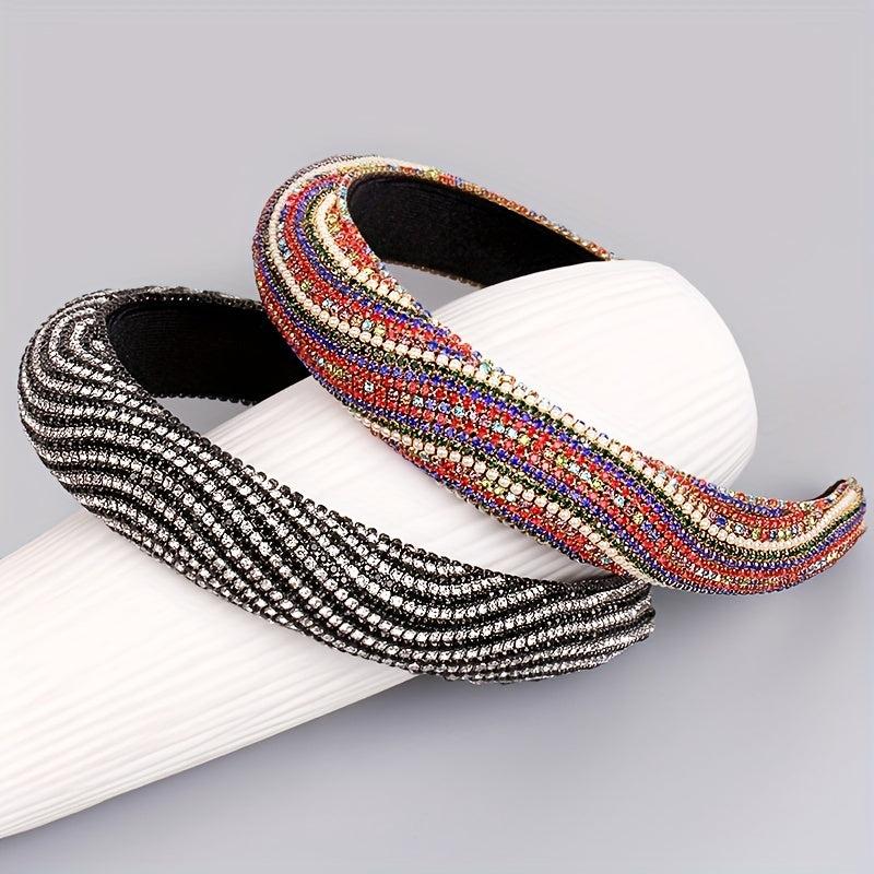 Rhinestone Headband Wide Thickened Hair Band Hair Accessories