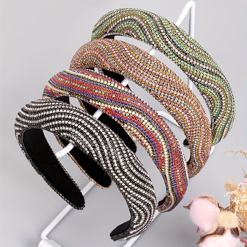 Rhinestone Headband Wide Thickened Hair Band Hair Accessories