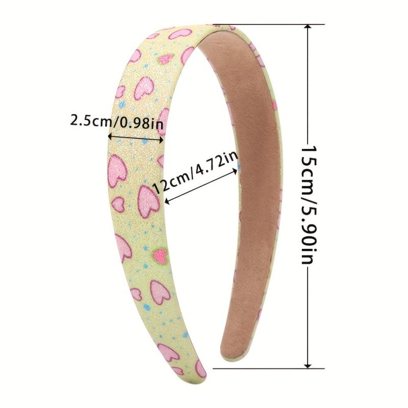 Gradient Sequin Heart Wide Brim Headband for Women
