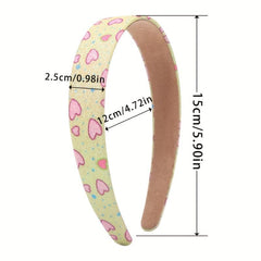 Gradient Sequin Heart Wide Brim Headband for Women