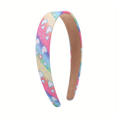 Gradient Sequin Heart Wide Brim Headband for Women