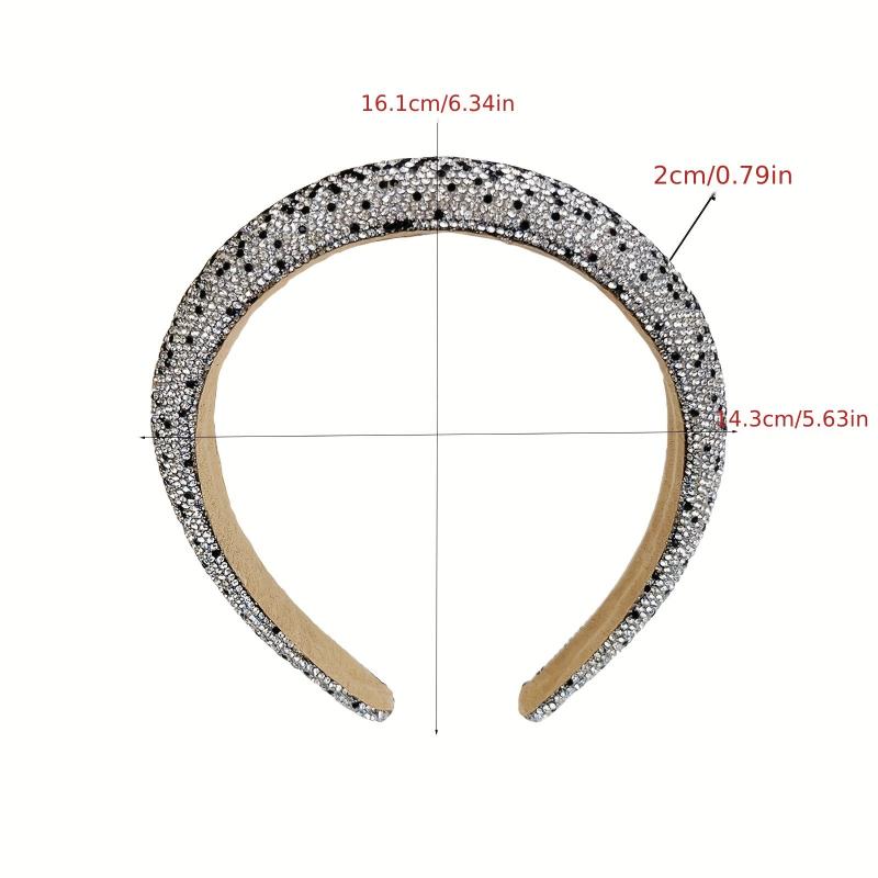 Glitter Headband Rhinestone Hair Band Wide Head Hoop Women Girls Accessories