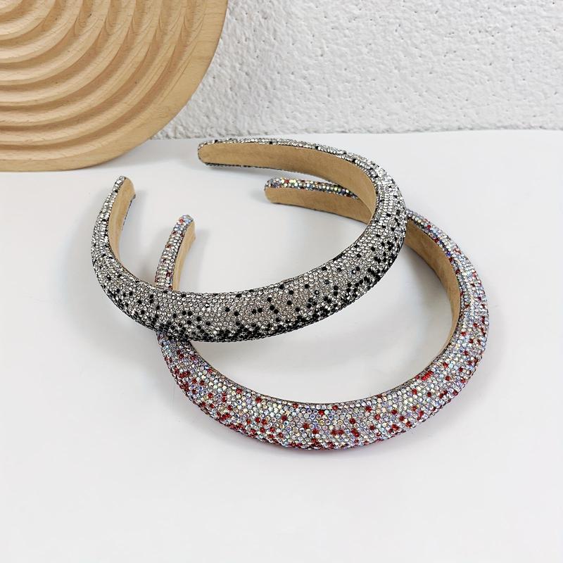 Glitter Headband Rhinestone Hair Band Wide Head Hoop Women Girls Accessories