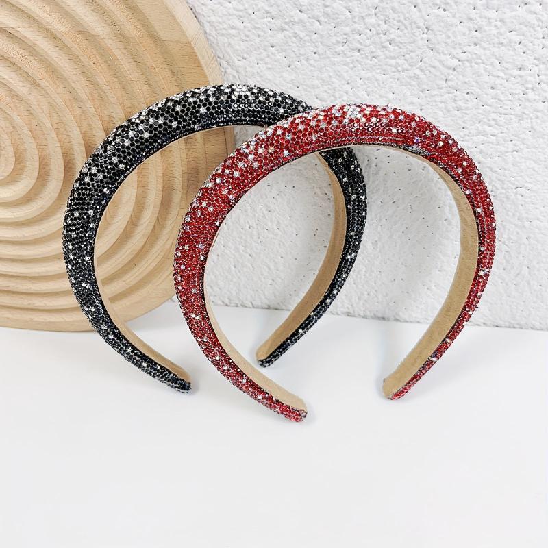 Glitter Headband Rhinestone Hair Band Wide Head Hoop Women Girls Accessories