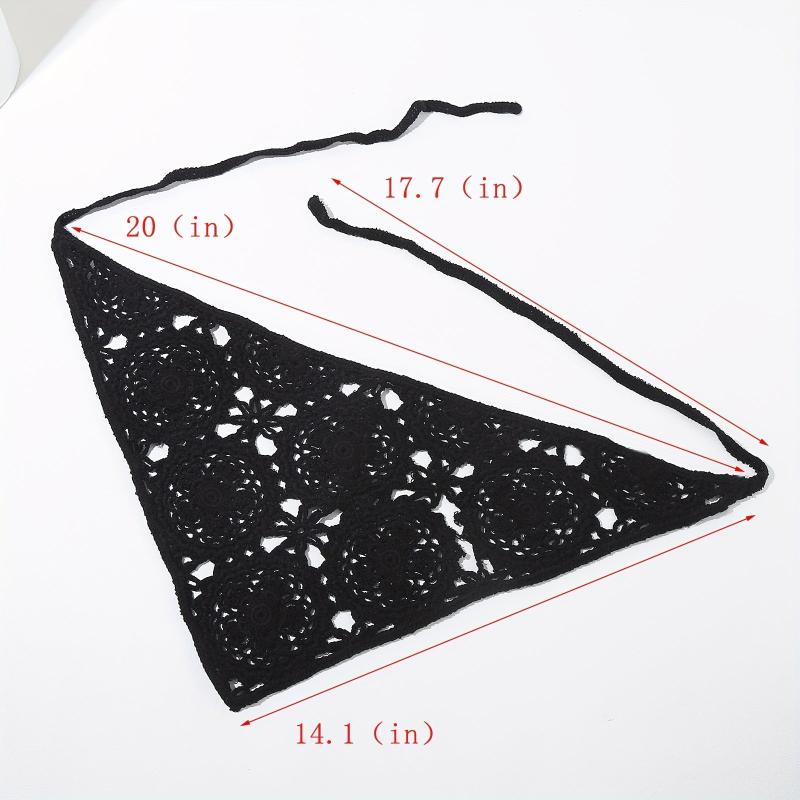 Boho Crochet Triangle Bandana Headband Hair Accessory