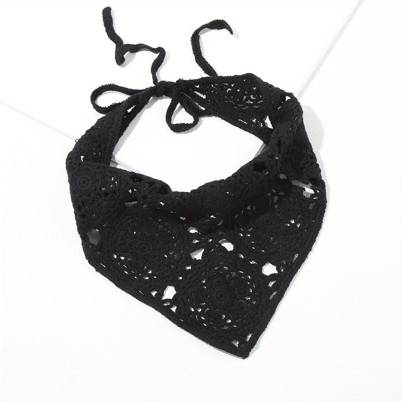 Boho Crochet Triangle Bandana Headband Hair Accessory