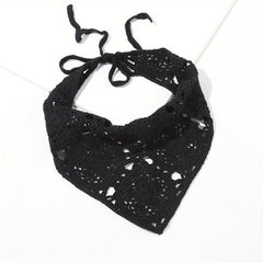 Boho Crochet Triangle Bandana Headband Hair Accessory