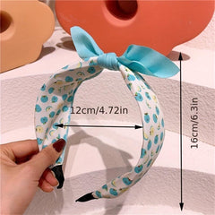 Fruit Printed Pattern Headband Bow Wide Brim Headband Headwear Female