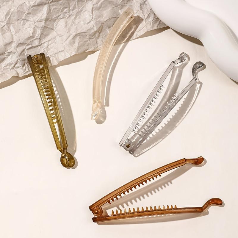 Clear Transparent Twist Hair Claw Clip for Thick Hair