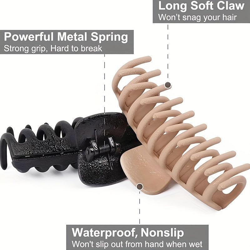 Matte Style Hair Claw Shark Claw Solid Back Head Hair Clip Accessories