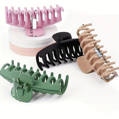 Matte Style Hair Claw Shark Claw Solid Back Head Hair Clip Accessories