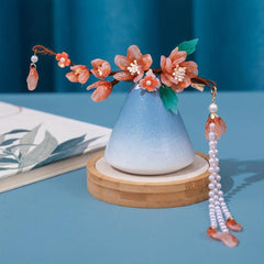 Ancient Style Flower Hair Clip with Tassel