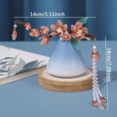 Ancient Style Flower Hair Clip with Tassel