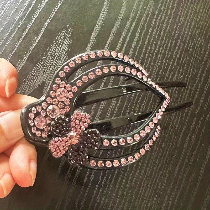 Flower & Rhinestone Hair Claw Large Hair Pin Headwear Hair Styling Accessory