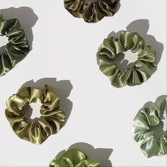 10pcs Smooth Texture Girls Hair Ring Satin Elastic Headdress