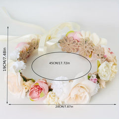 Boho Floral Headband Garland Crown Headdress