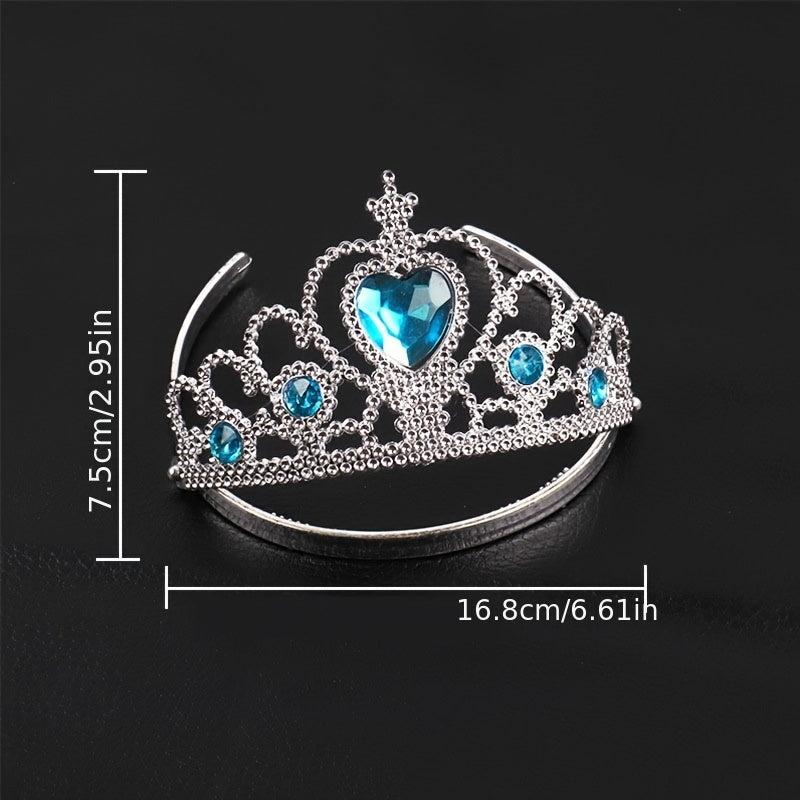 Princess Rhinestone Tiara Set Glitter Hair Accessories