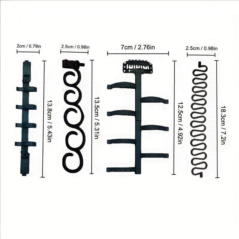 6 PCS Women Hair Braid Tool Weave Hair Braider Roller Styling DIY Accessories